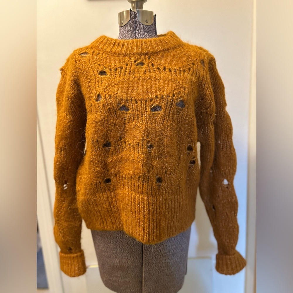 Cozy Mustard Knit Sweater- H&M Alpaca/Wool Blend Size US XL